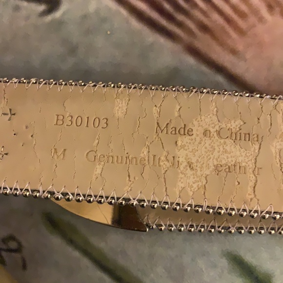 Metallic Pink Rhinestone Cowgirl Belt - Picture 6 of 6